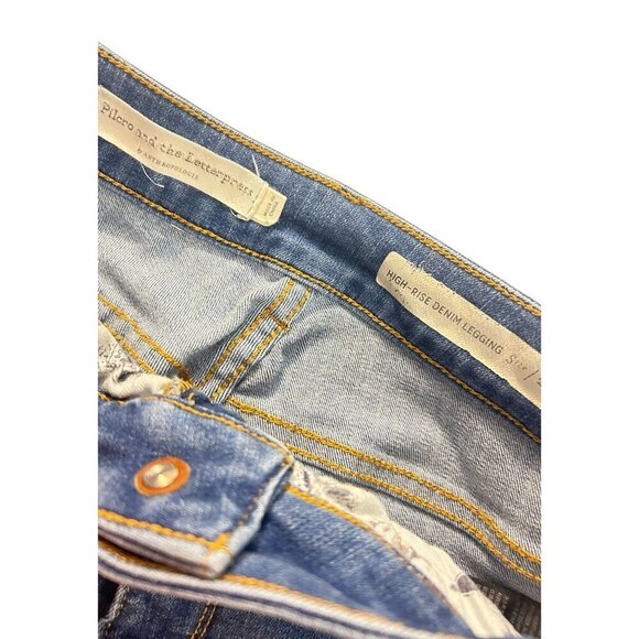 Anthropologie Pilcro & The Letterpress High-Rise Denim Legging Jeans Size 27 - Picture 6 of 7